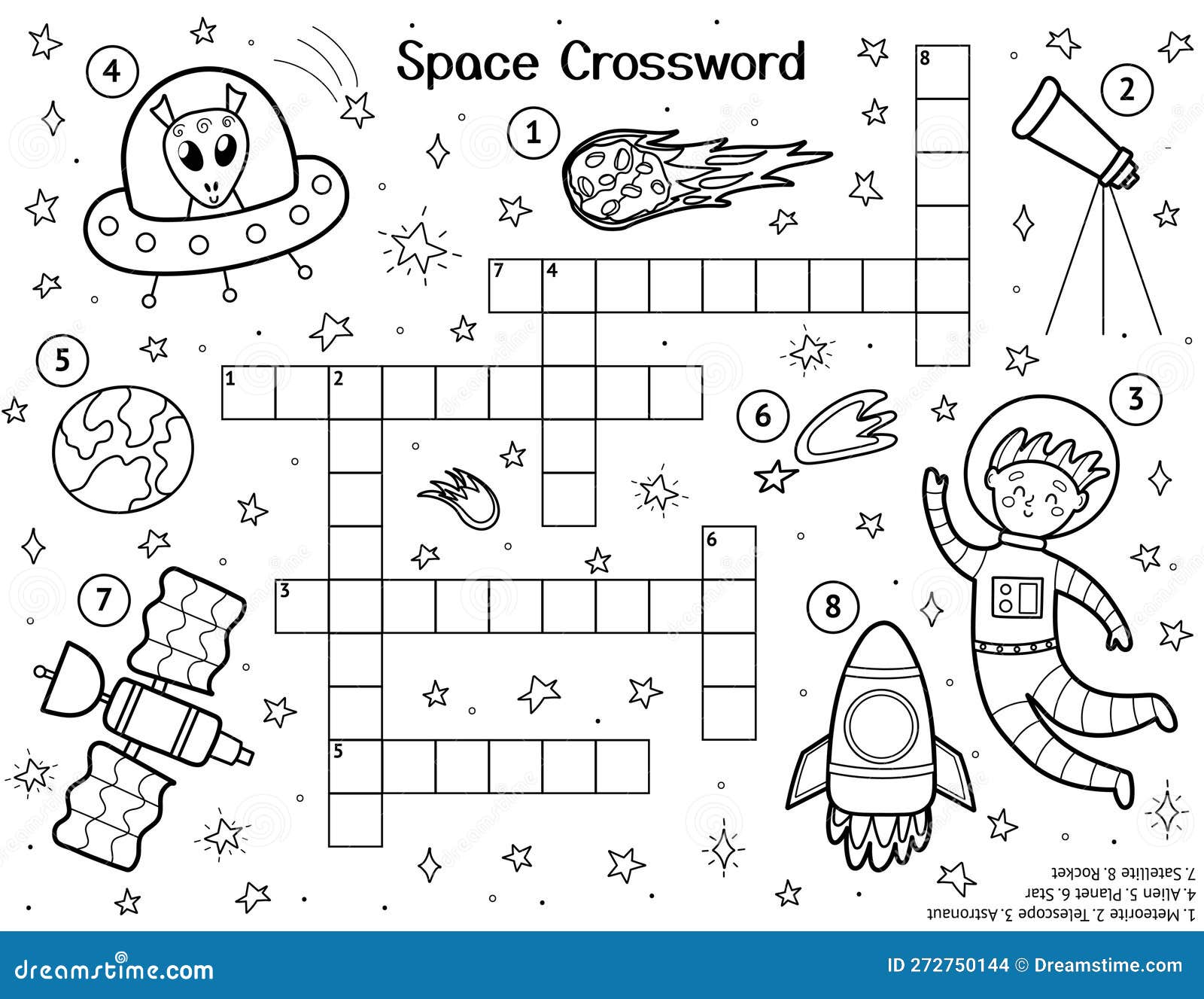 Solar system cross word stock illustrations â solar system cross word stock illustrations vectors clipart