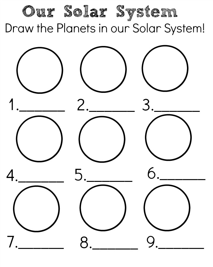 Free solar system printables for kids