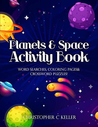 Planets space activity book word searches coloring pages crossword puzzles