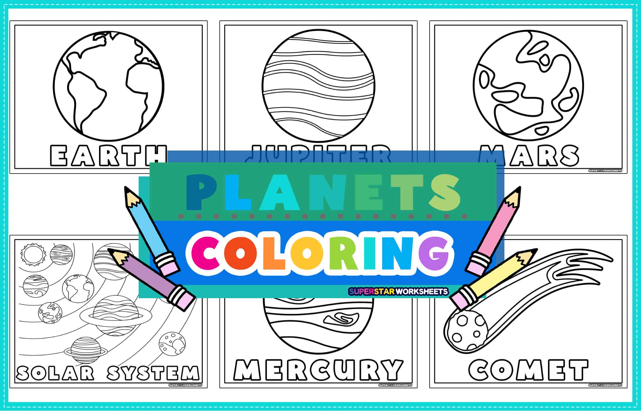 Planets coloring pages