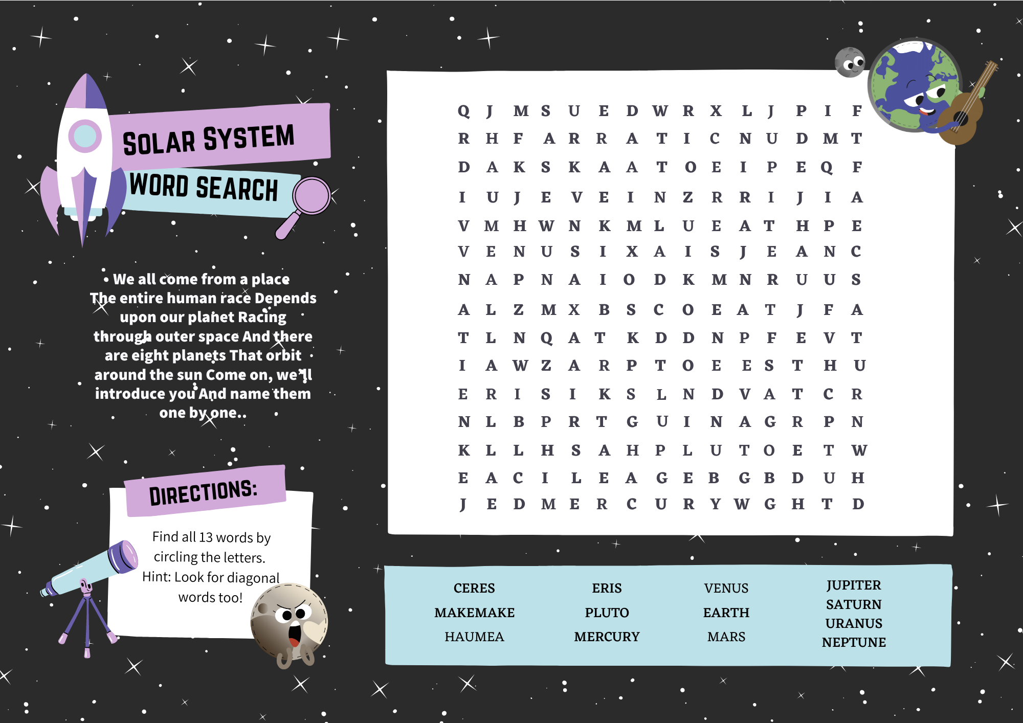 Solar system learning packet â hopscotch