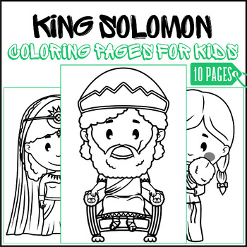 King solomon coloring pages for kids morning work by mind games studio