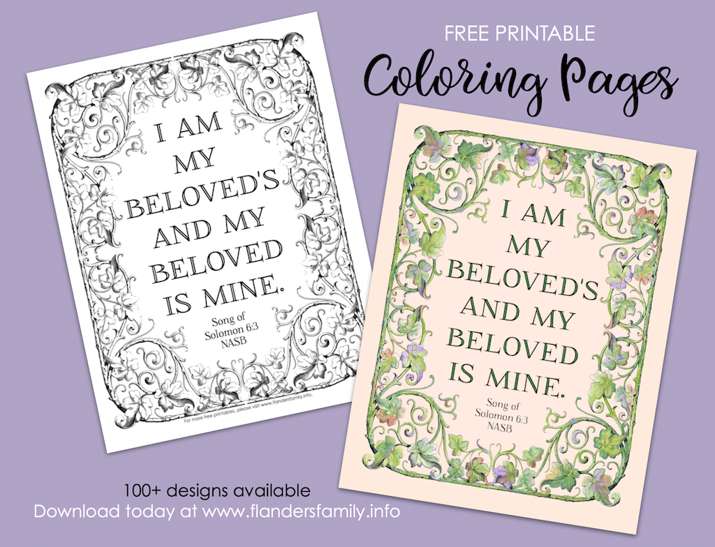 My beloved is mine coloring page