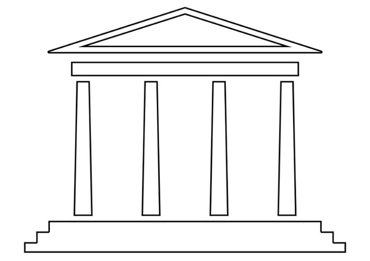 Beautiful temple coloring page