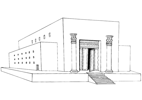 Reconstruction of solomons temple coloring page free printable coloring pages