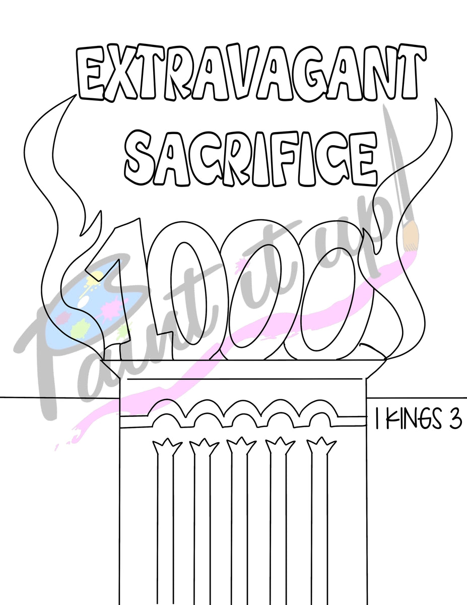 Solomons sacrifice coloring page â paint it up chesnee