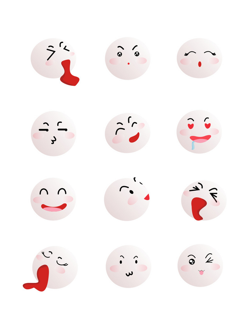 Winter solstice winter tangyuan elements cartoon cute emoji pack set illustration png images cdr free download
