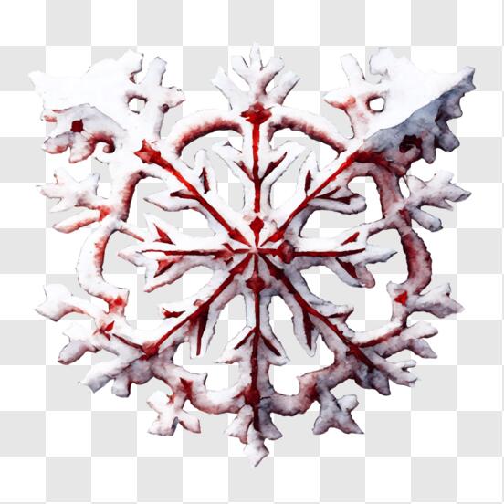 Download snowflake with red blood