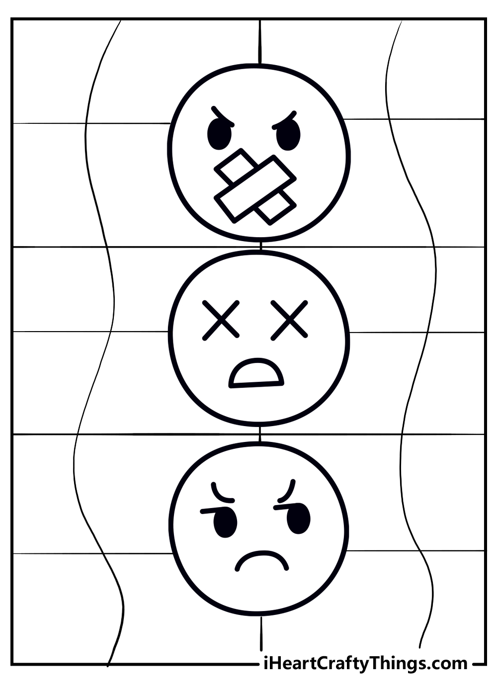 Printable emoji coloring pages updated