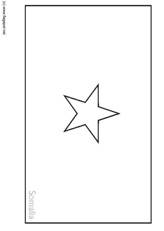 Coloring page flag somalia
