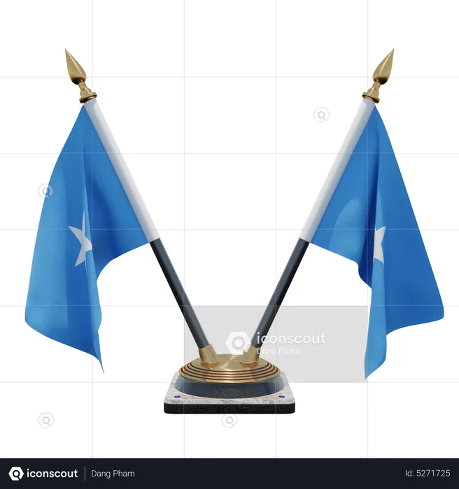 Somalia double v desk flag stand flag d icon download in png obj or blend format