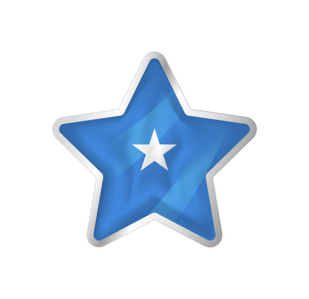 Somalia badge campaign button flag stock photos pictures royalty
