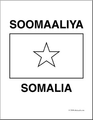 Clip art flags somalia coloring page i