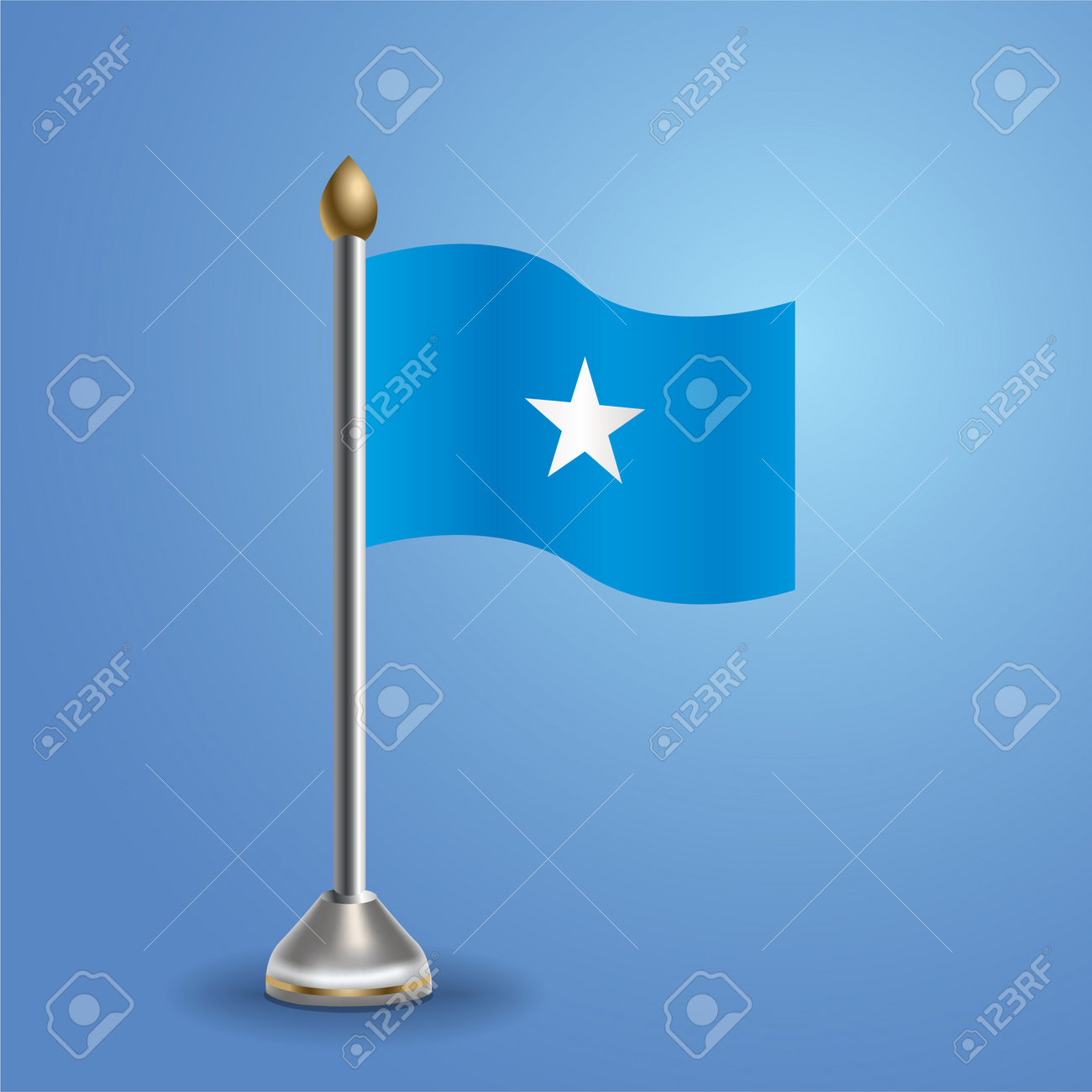 Flag of somalia national symbol perfect for design on gradient blue background free vector and graphic
