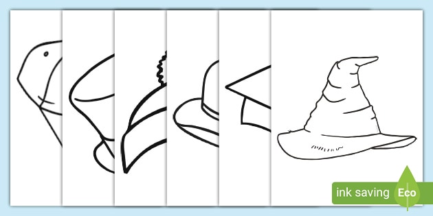 Printable blank hat templates craft ideas coloring pages