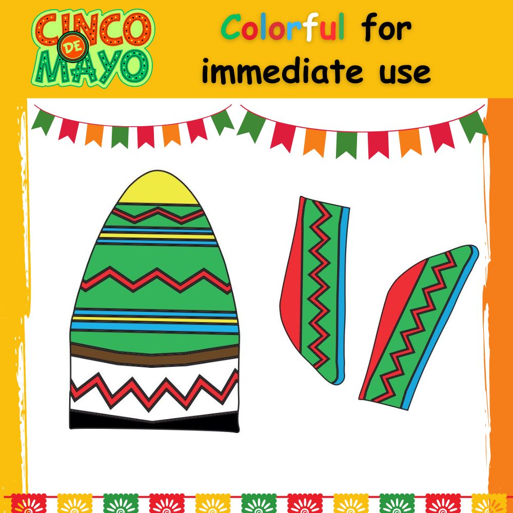 Cinco de mayo hat crown craft sombrero hat made by teachers