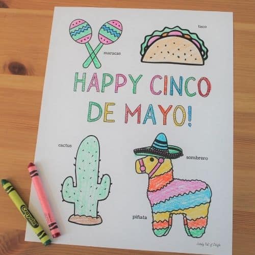 Cinco de mayo coloring page free