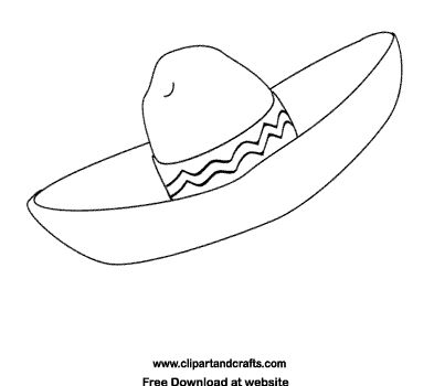 Image from httpwwwclipartandcraftscoloringholidayspictures sombrero