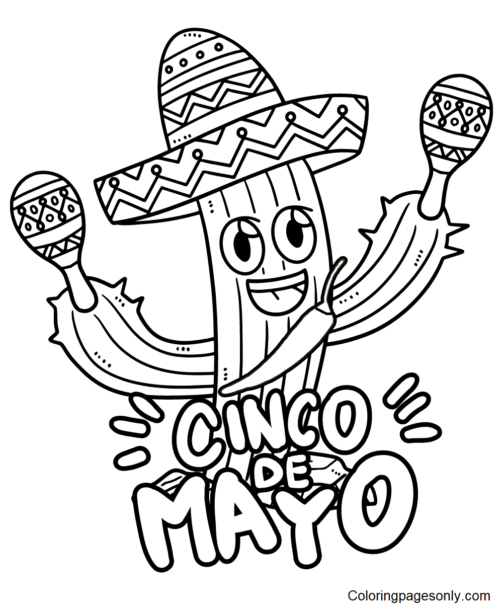 Cinco de mayo coloring pages printable for free download