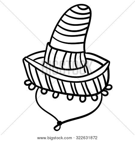 Sombrero coloring vector photo free trial bigstock