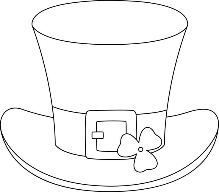 Descargar feliz st sombrero de duende del dia de patricio para colorear gratis leprechaun hats hat template template printable