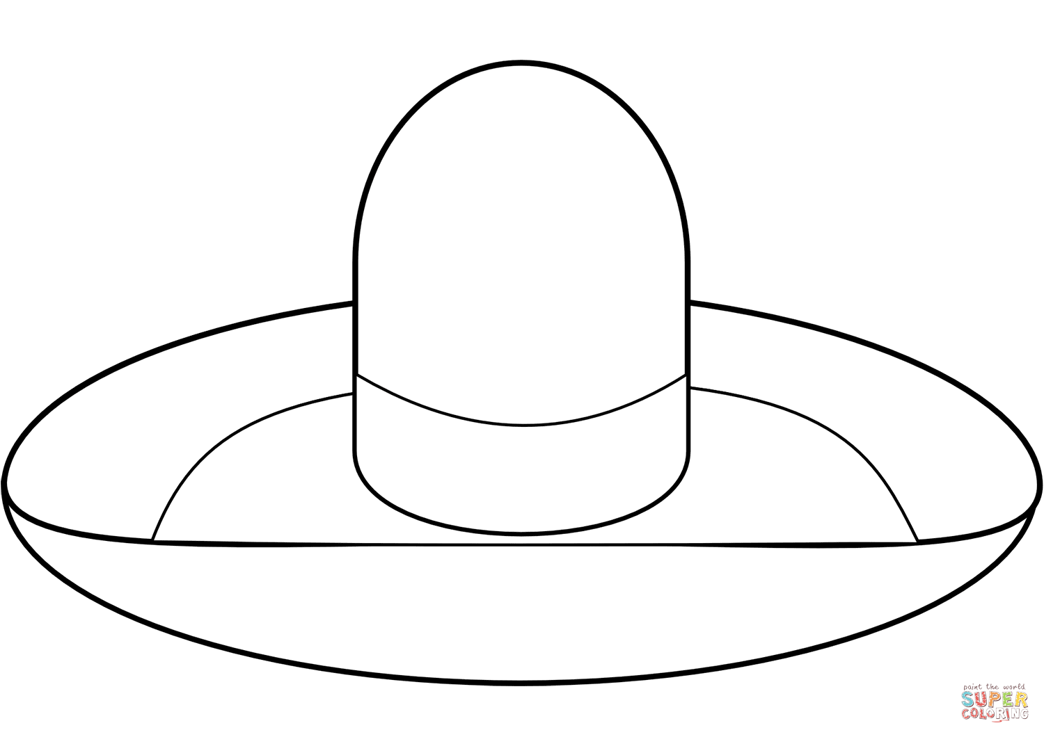 Sombrero coloring page free printable coloring pages