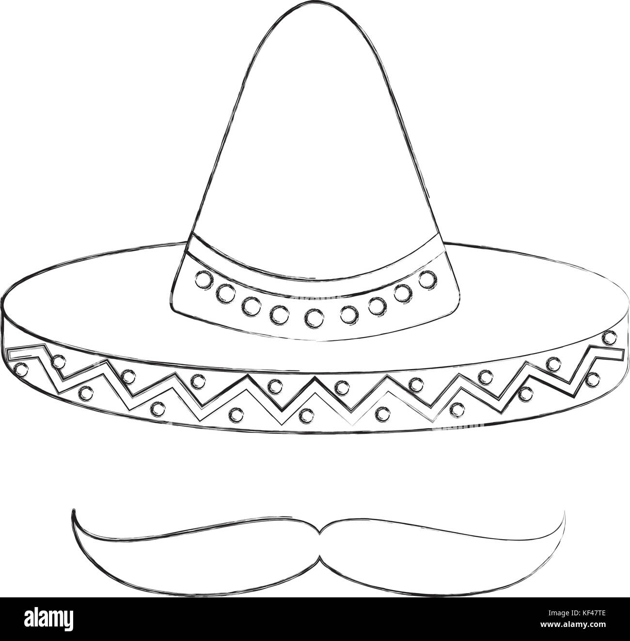 Mexican sombrero mustache hi