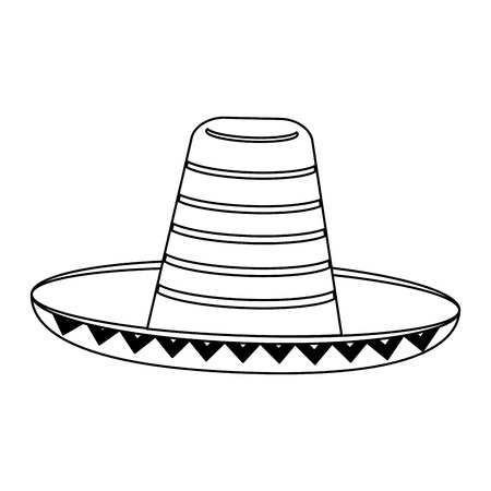 Sombrero line art stock photos and images