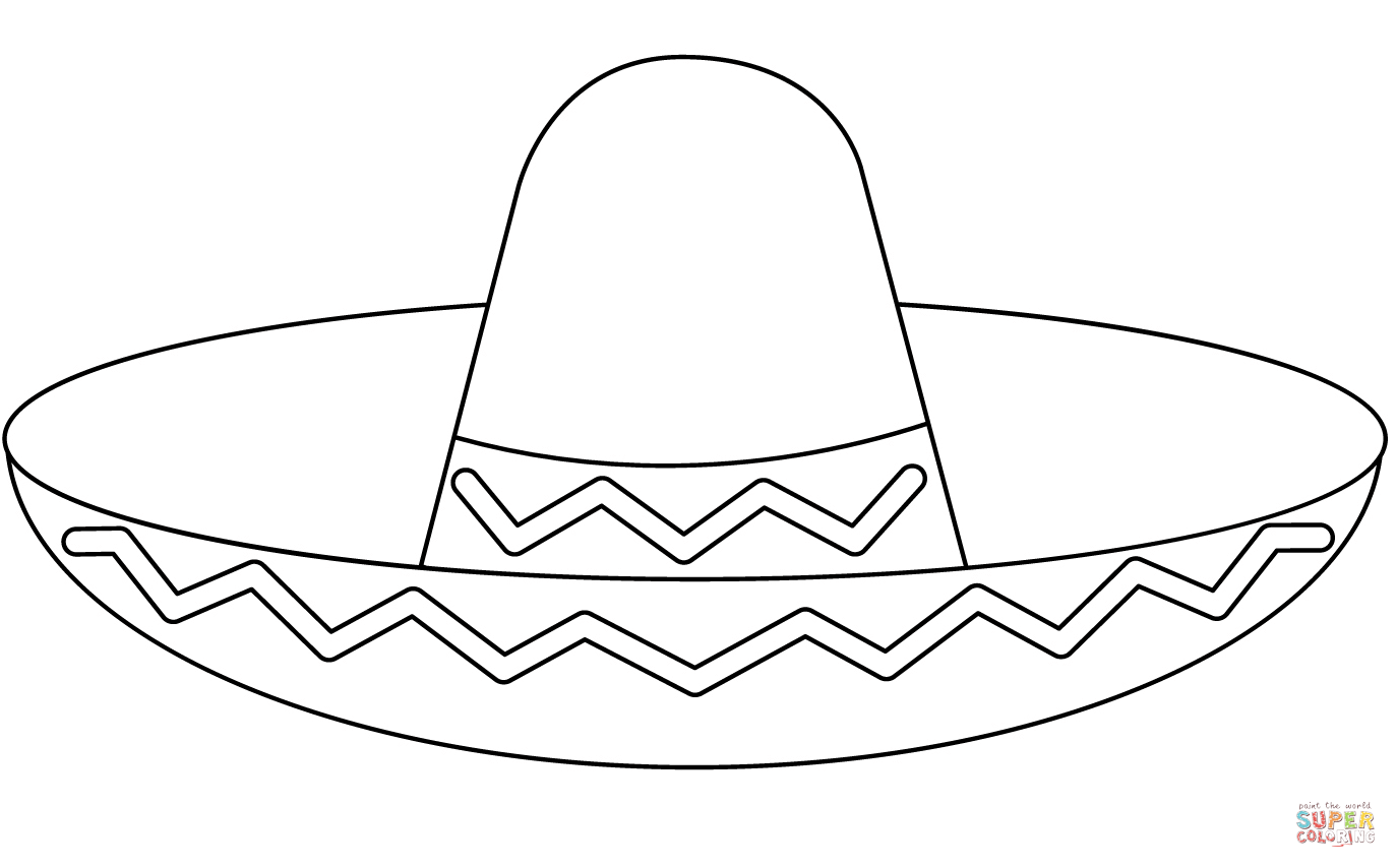 Sombrero coloring page free printable coloring pages