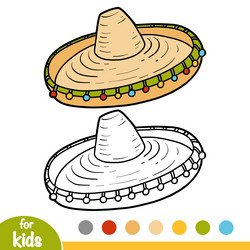 Sombrero outline vector images over