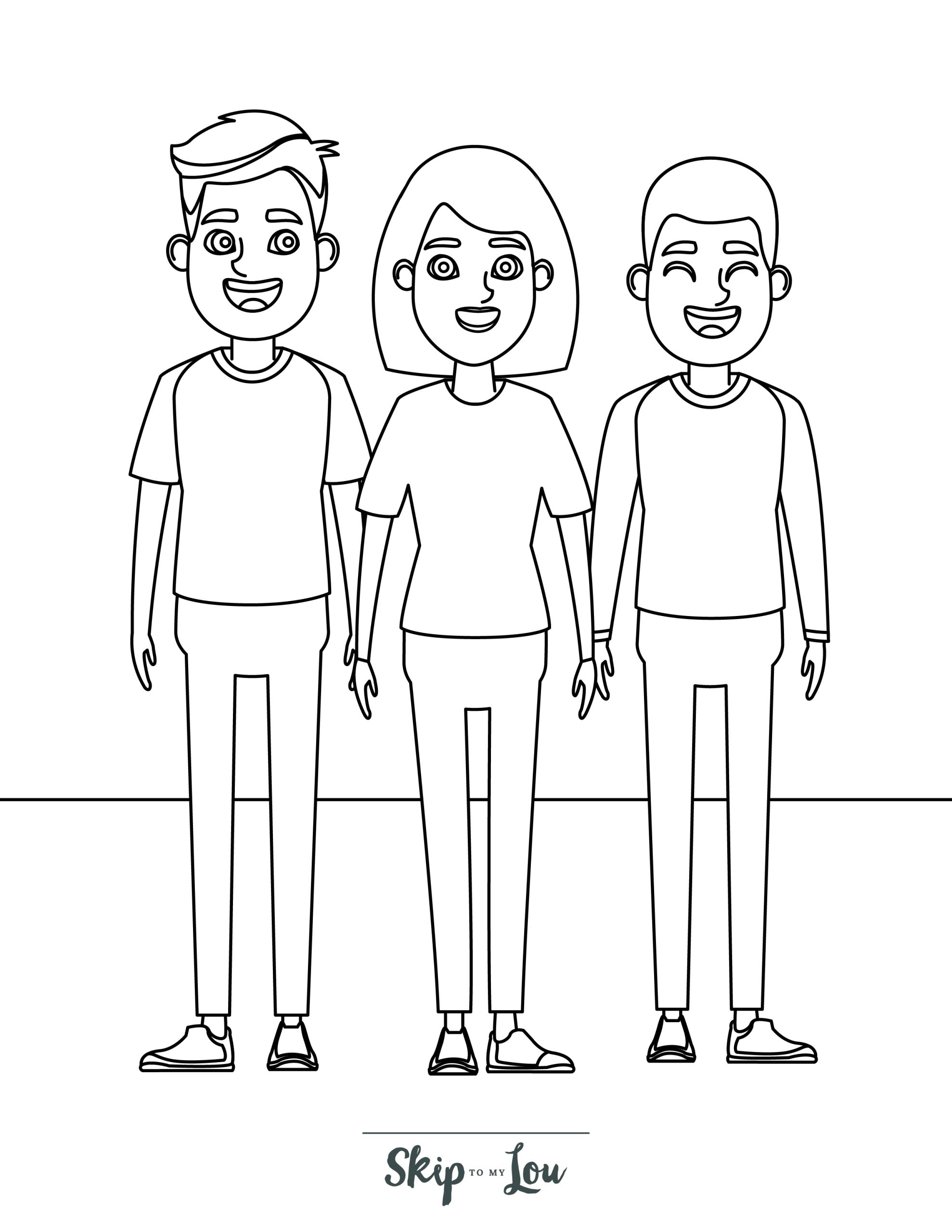People coloring pages