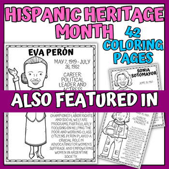 Sonia sotomayor coloring pages hispanic heritage month by homeschool of