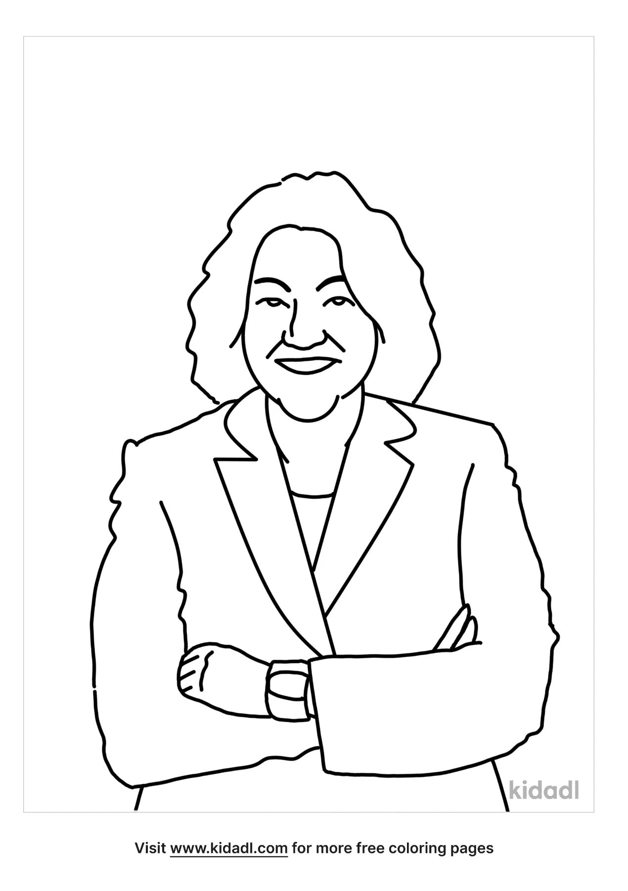 Free sonia sotomayor coloring page coloring page printables