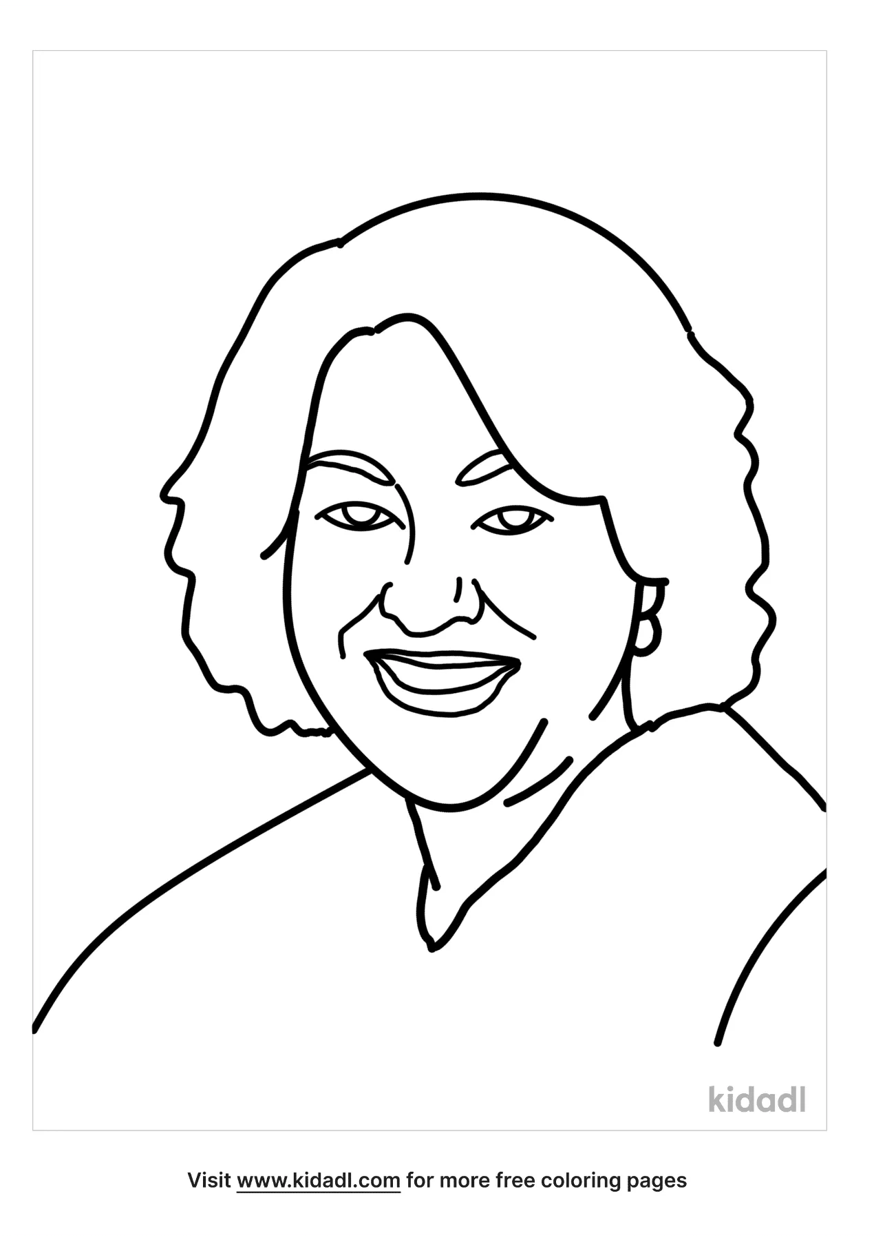 Free sonia sotomayor coloring page coloring page printables