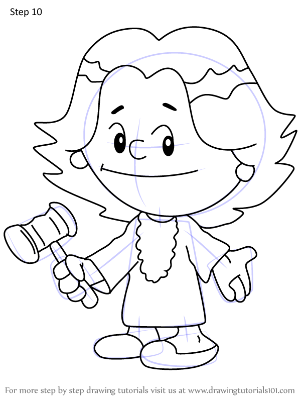How to draw sonia sotomayor from xavier riddle and the secret museum xavier riddle and the secret museum step by step