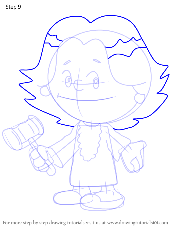 How to draw sonia sotomayor from xavier riddle and the secret museum xavier riddle and the secret museum step by step