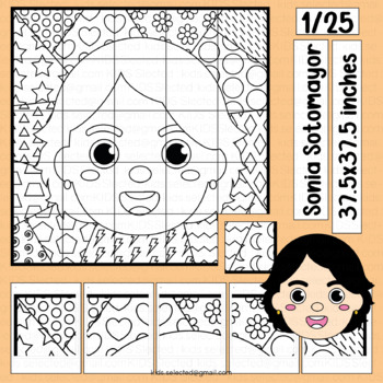 Sonia sotomayor coloring activities womens history month collaborative poster