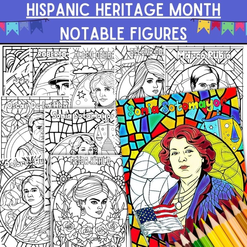 Hispanic heritage month coloring pages