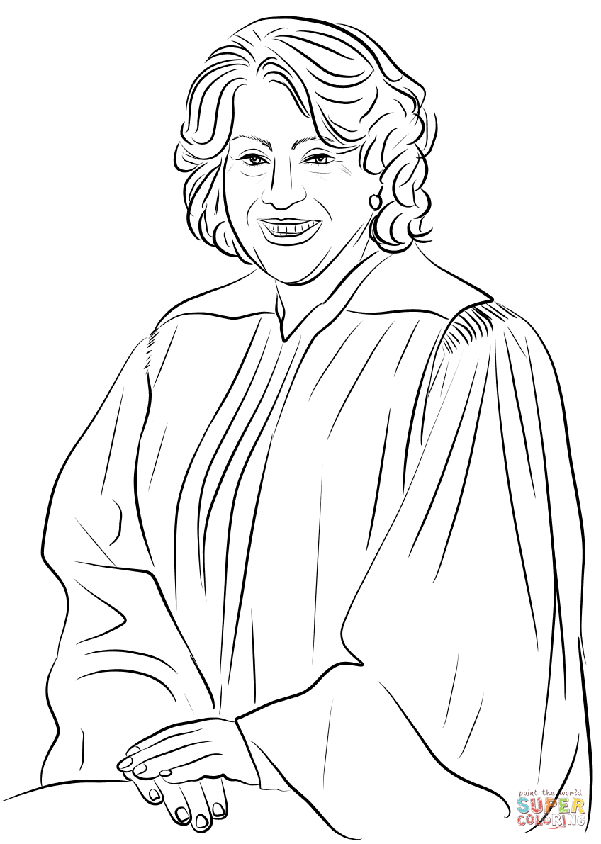 Sonia sotomayor coloring page free printable coloring pages