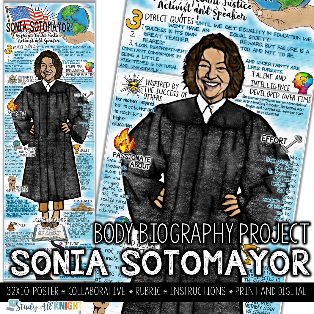 Sonia sotomayor womens history month body biography project