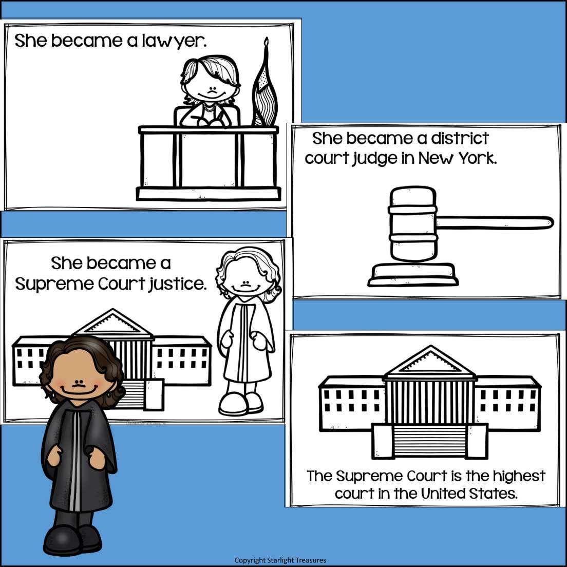 Sonia sotomayor mini book for early readers hispanic heritage month â starlight treasures llc