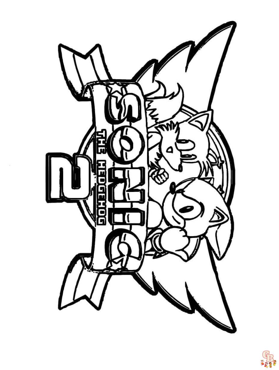 Sonic the hedgehog coloring pages free