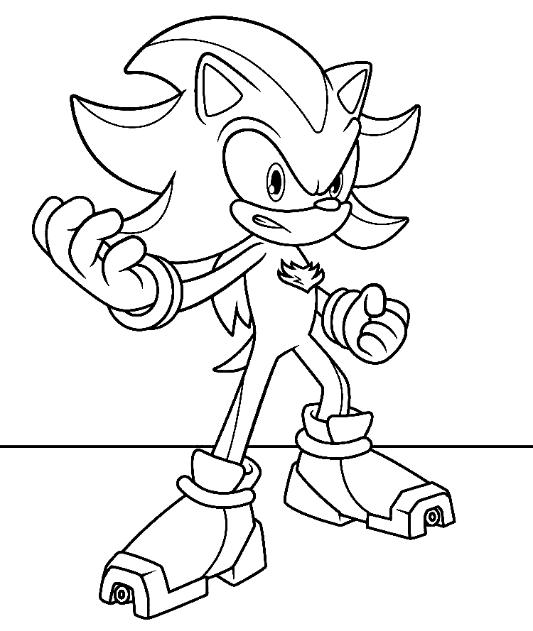 Shadow sonic coloring pages