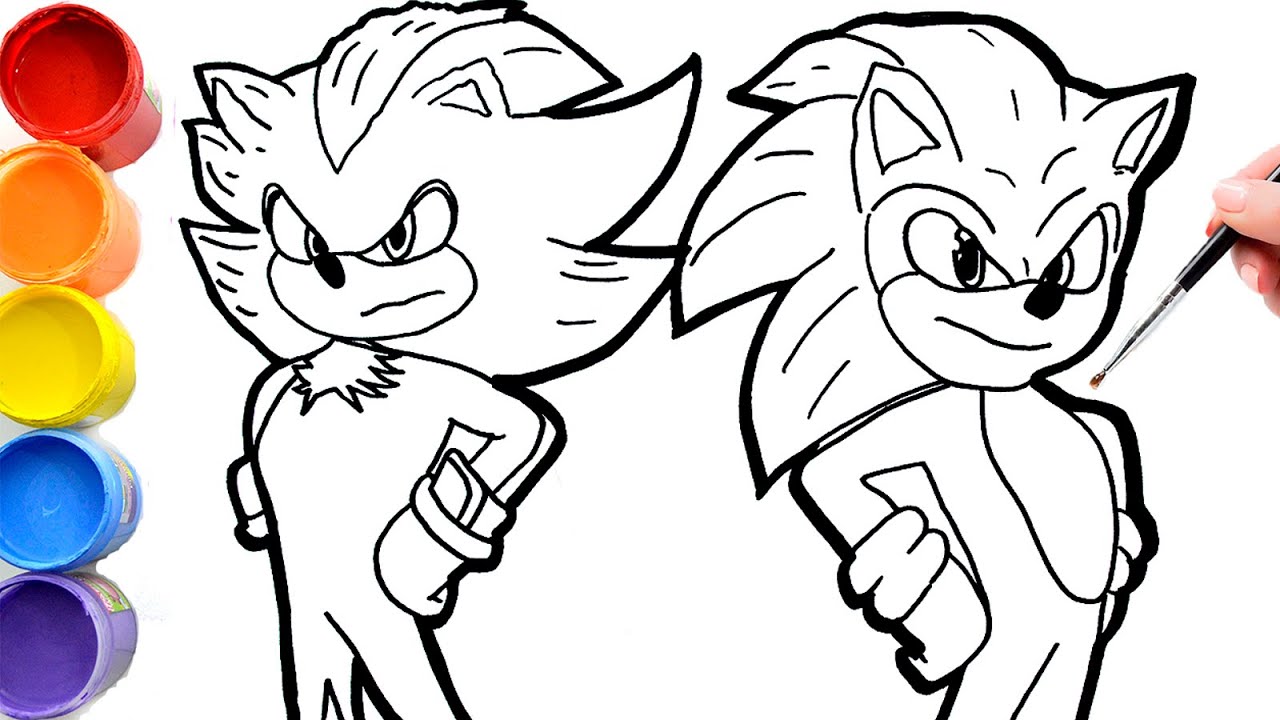 Ðð how to draw sonic the hedgehog ovie with shadow