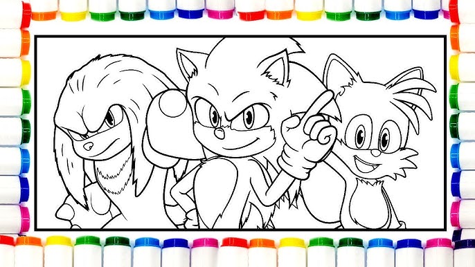 Sonic the hedgehog coloring pagessonic in the ovie poster coloring elektronoia