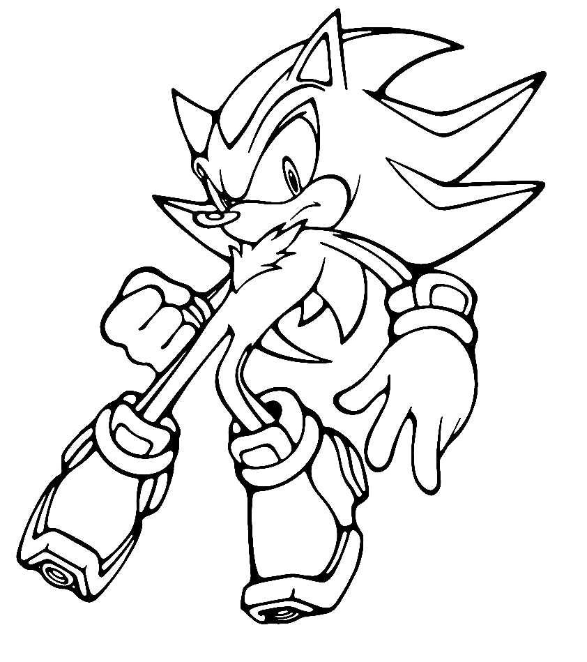 Shadow sonic coloring pages