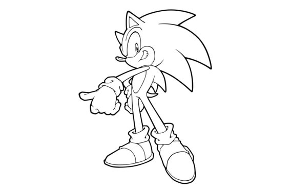 Sonic coloring book sonic coloring pages childrens and adults activity art book printable cartoon books kids coloring pages instant download