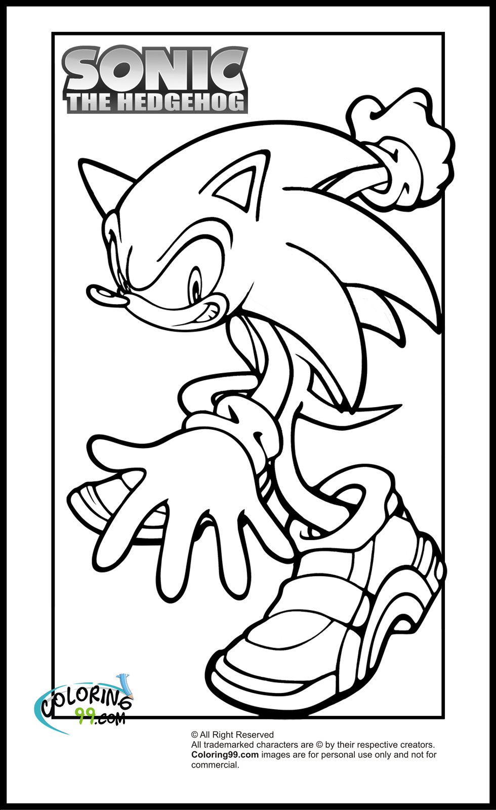 Coloring page sonic video games â printable coloring pages