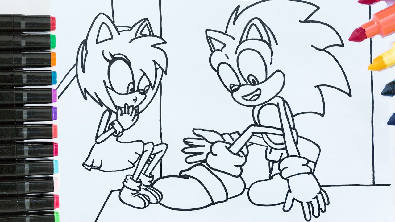 Sonic and amy ross coloring pages sonic coloring pages coloring pages