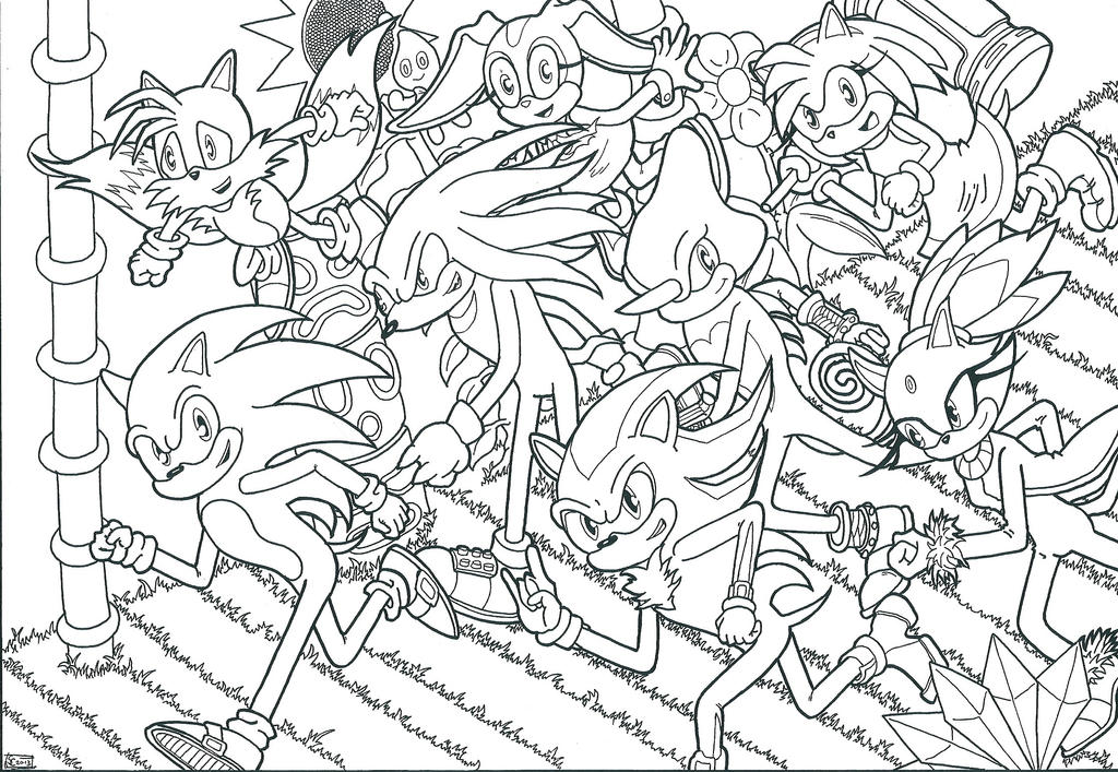 Sonic and friends line by shaunc on